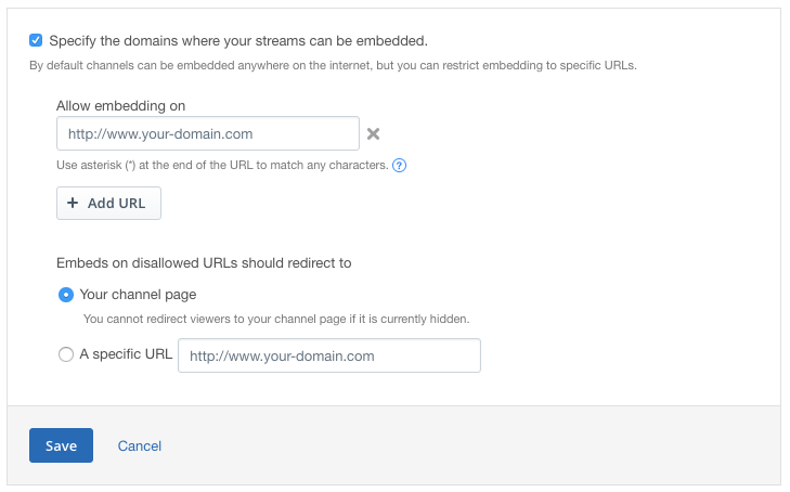 How to Embed Video Into a Website: restricting embeds